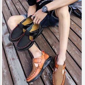 Yokest New Mens Handmade Leather Sandals